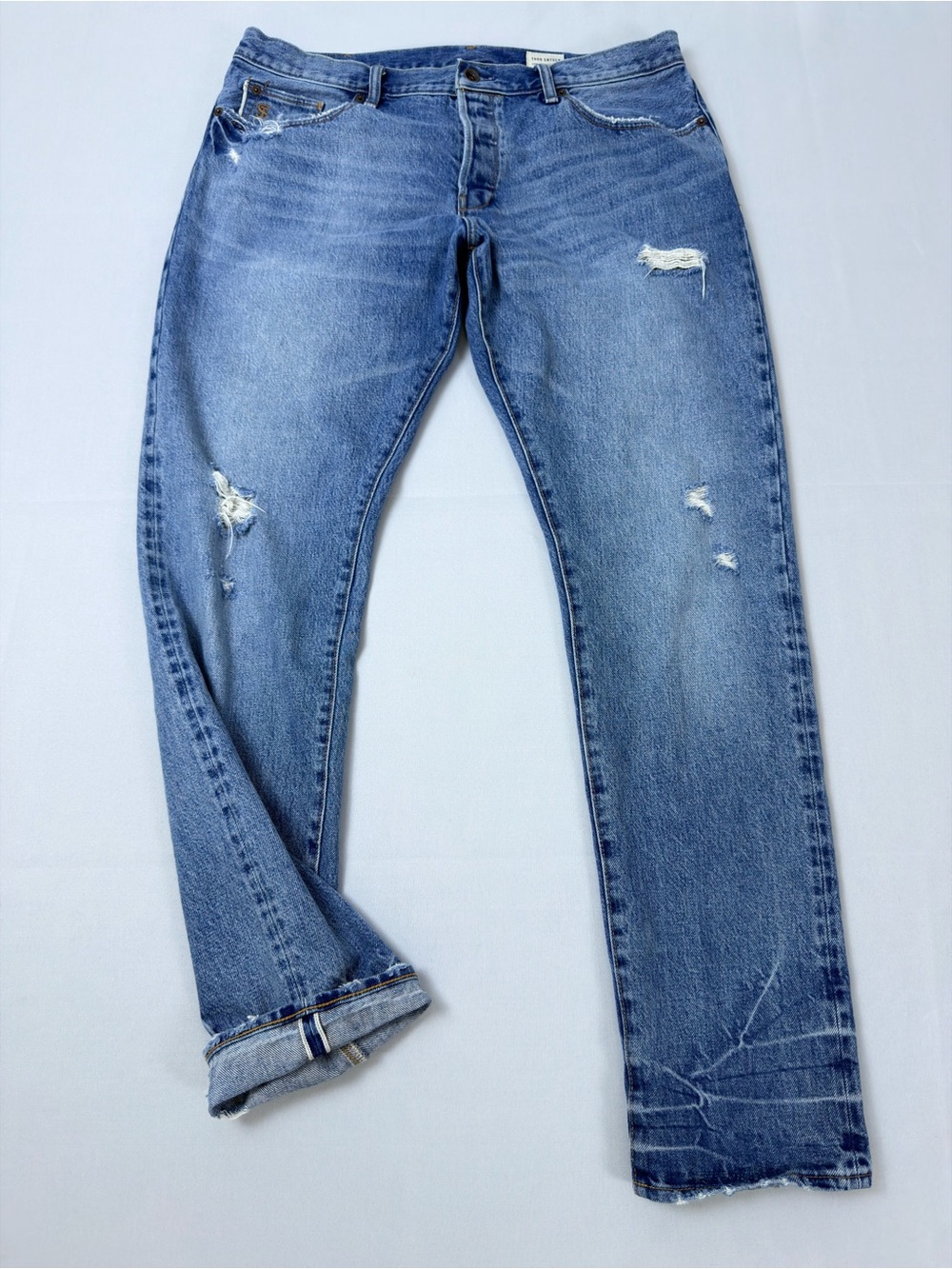 Todd Snyder Selvedge Denim Jeans Men’s 36x34 Distressed Button Fly